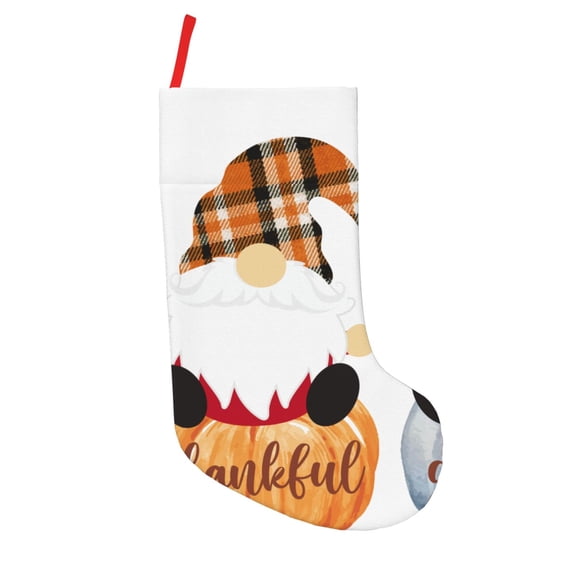 Defioc Autumn Gnomes for Christmas Stockings 18" Personalized Holiday Stocking for Family, Farmhouse Decor, Xmas Tree Decoration, 1 Pack