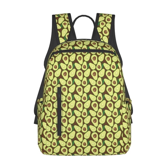 Defioc Avocado Pattern Travel Laptop Backpack,Lightweight Backpack Travel Hiking Daypack Backpack Work Bag for Men Women