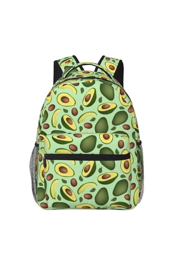 Avocado With Seeds Pattern Laptop Backpack,Travel Backpack Outdoor Activities Bag Daypack for Travel Hiking Shopping Daily