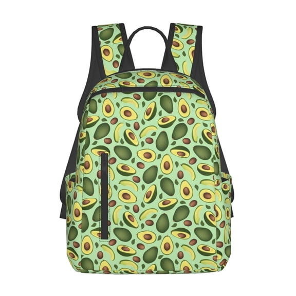 Defioc Avocado With Seeds Pattern Travel Laptop Backpack,Lightweight Backpack Travel Hiking Daypack Backpack Work Bag for Men Women