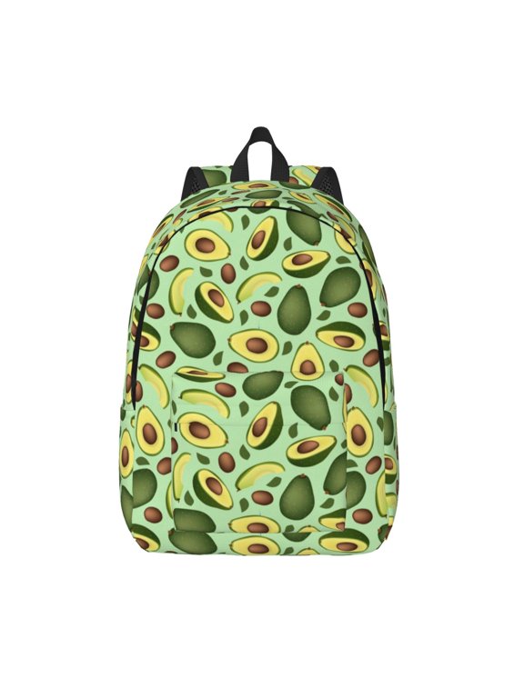 Avocado With Seeds for Canvas Backpack,Travel Rucksack Unisex Knapsack Laptop Backpack for Work & College -Small