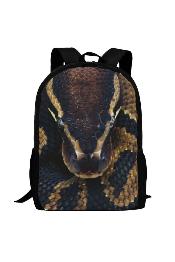 Ball Phyton Snake Pattern Carry on Backpack,16.5x12.5x5.5 Personal Item Bag Carry On Backpack Water Resistant Lightweight Daypack