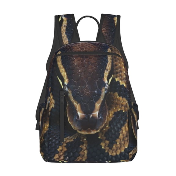 Defioc Ball Phyton Snake Pattern Travel Laptop Backpack,Lightweight Backpack Travel Hiking Daypack Backpack Work Bag for Men Women