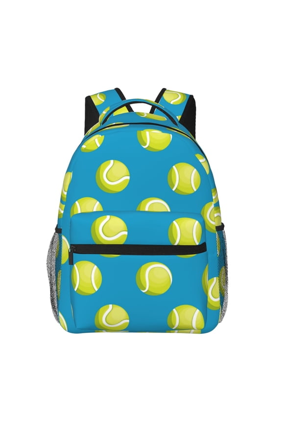 Ball Tennis Pattern Laptop Backpack,Travel Backpack Outdoor Activities Bag Daypack for Travel Hiking Shopping Daily