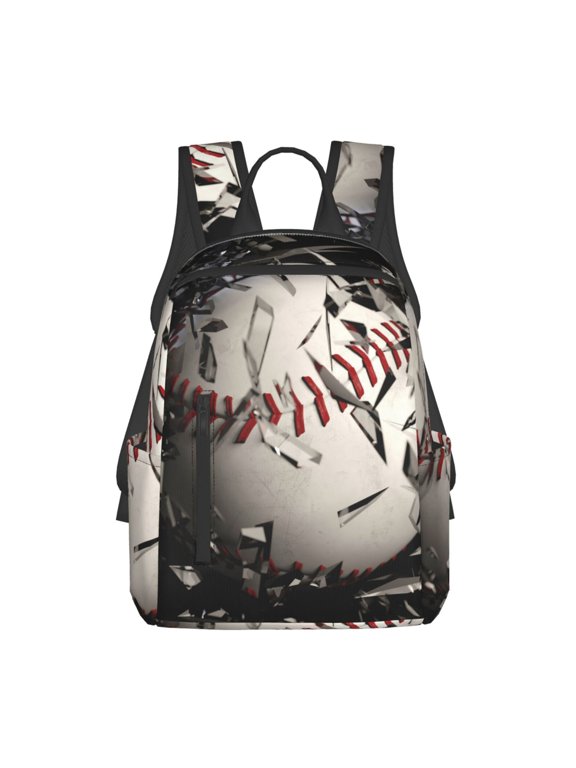 Baseball Breaking Glass Pattern Travel Laptop Backpack,Lightweight Backpack Travel Hiking Daypack Backpack Work Bag for Men Women