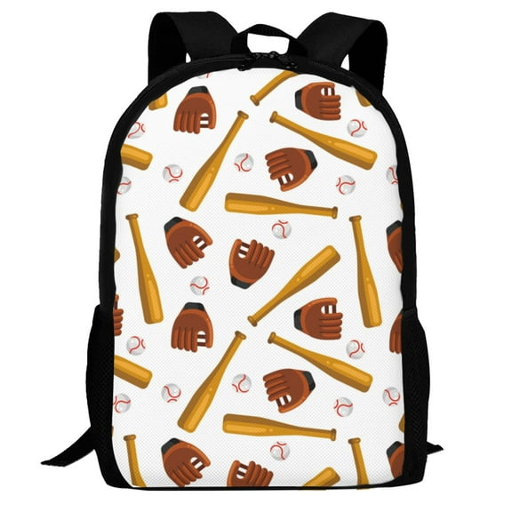 Defioc Baseball Sport Pattern Carry on Backpack,16.5x12.5x5.5 Personal Item Bag Carry On Backpack Water Resistant Lightweight Daypack