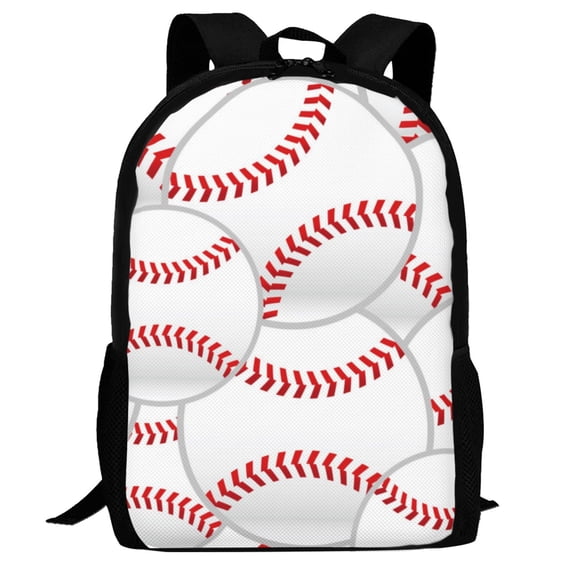 Defioc Baseballs Pattern Carry on Backpack,16.5x12.5x5.5 Personal Item Bag Carry On Backpack Water Resistant Lightweight Daypack