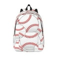 thumbnail image 1 of Defioc Baseballs for Canvas Backpack,Travel Rucksack Unisex Knapsack Laptop Backpack for Work & College -Medium, 1 of 7