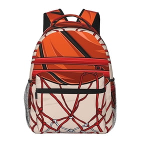 Defioc Basketball Shot Pattern Laptop Backpack,Travel Backpack Outdoor Activities Bag Daypack for Travel Hiking Shopping Daily