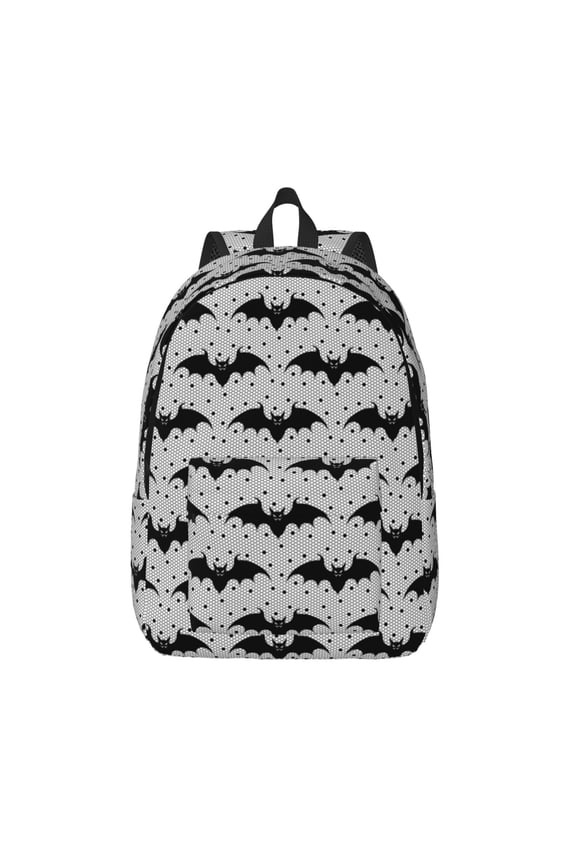 Bat for Canvas Backpack,Travel Rucksack Unisex Knapsack Laptop Backpack for Work & College -Medium
