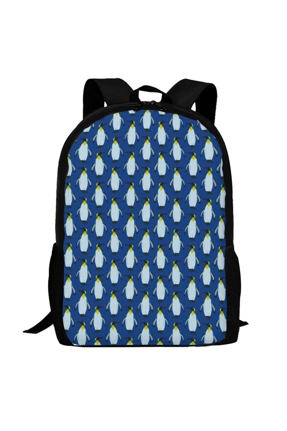 Beautiful King Penguin Pattern Pattern Carry on Backpack,16.5x12.5x5.5 Personal Item Bag Carry On Backpack Water Resistant Lightweight Daypack