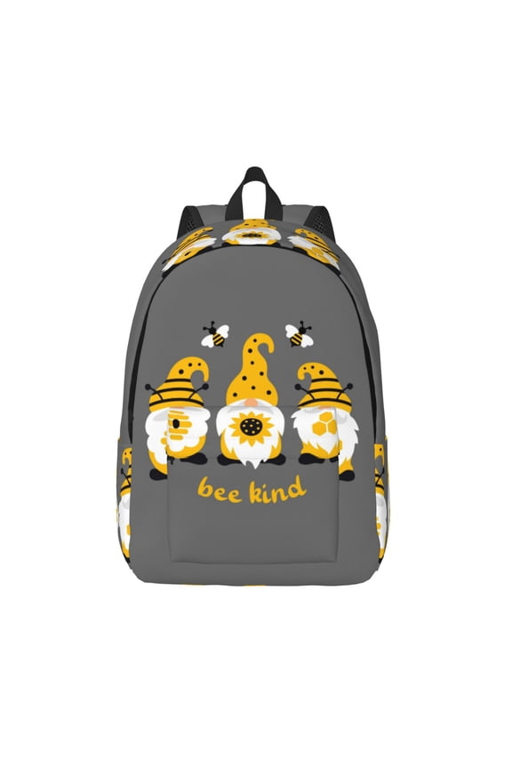 Bee Kind for Canvas Backpack,Travel Rucksack Unisex Knapsack Laptop Backpack for Work & College -Medium