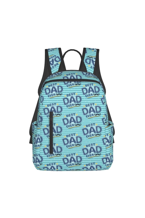 Best Dad Ever Pattern Travel Laptop Backpack,Lightweight Backpack Travel Hiking Daypack Backpack Work Bag for Men Women