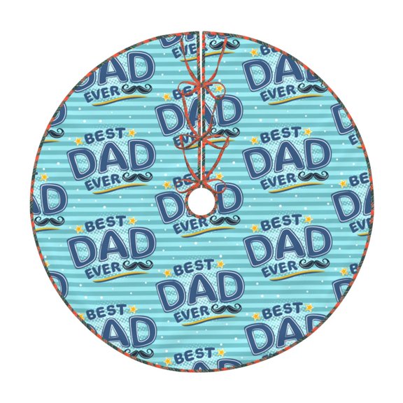 Defioc Best Dad Ever for Christmas Tree Skirt Snowman Xmas Tree Skirt Farmhouse Christmas Decorations Tree Mat for Holiday Party Decor-36"