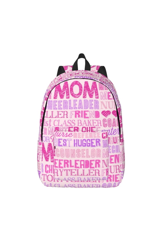 Best Mom ever for Canvas Backpack,Travel Rucksack Unisex Knapsack Laptop Backpack for Work & College -Medium