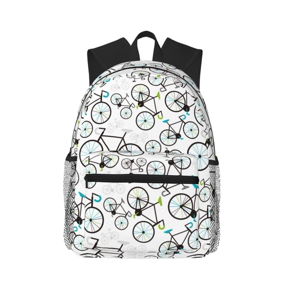 Defioc Bicycle Pattern Laptop Backpack for Men and Women,Casual Backpack Dayback Sports Bookbag for Travel Running Hiking