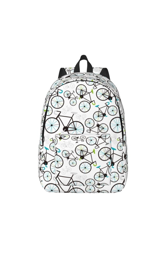 Bicycle for Canvas Backpack,Travel Rucksack Unisex Knapsack Laptop Backpack for Work & College -Small