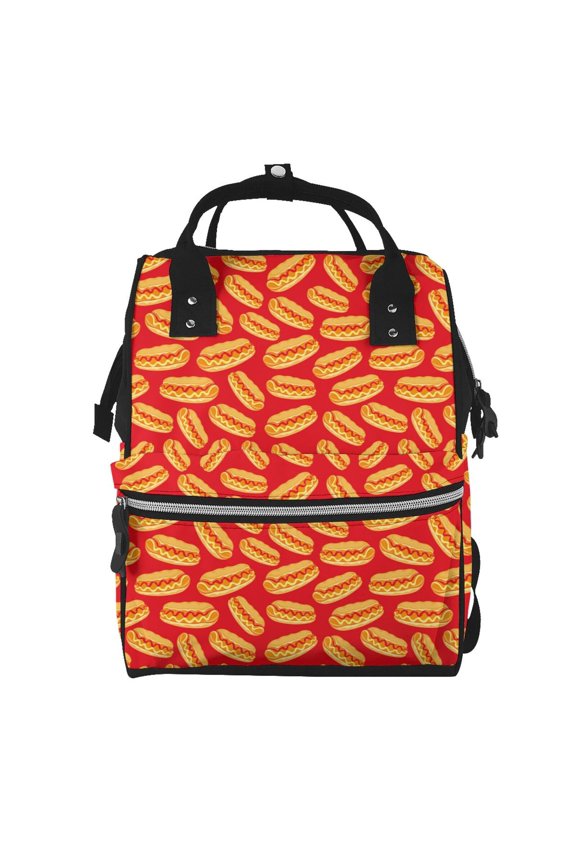 A Big Hot Dog for Baby Diaper Bag Backpack - Baby Bag for Boys & Girls - Diaper Backpack - Large Travel Diaper Bags- Baby Registry Search & Shower Gifts