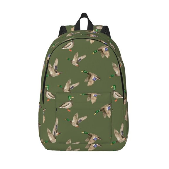 Defioc Birds Wild Ducks for Canvas Backpack,Travel Rucksack Unisex Knapsack Laptop Backpack for Work & College -Medium