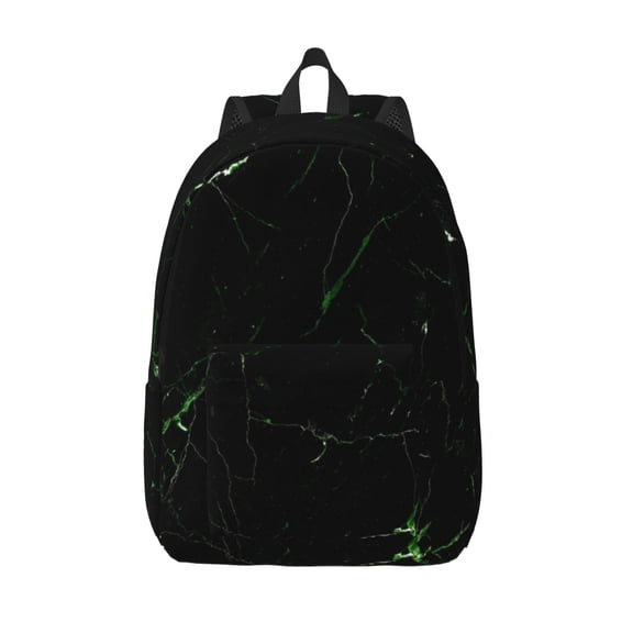 Defioc Black Marble for Canvas Backpack,Travel Rucksack Unisex Knapsack Laptop Backpack for Work & College -Small