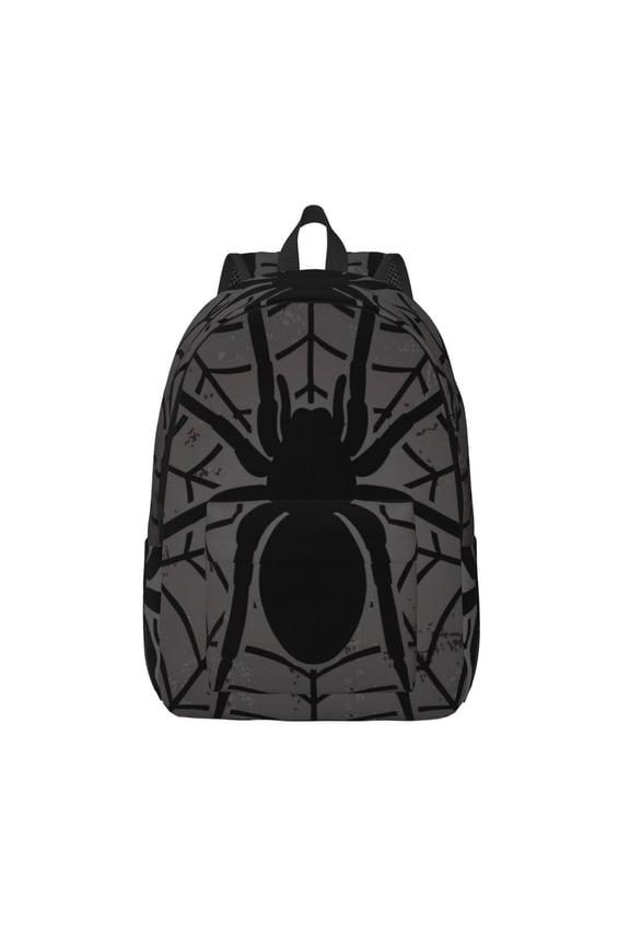 Black Spider On Web 1 for Canvas Backpack,Travel Rucksack Unisex Knapsack Laptop Backpack for Work & College -Medium