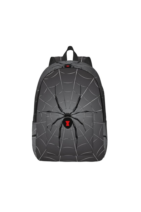 Black Spider On Web for Canvas Backpack,Travel Rucksack Unisex Knapsack Laptop Backpack for Work & College -Small