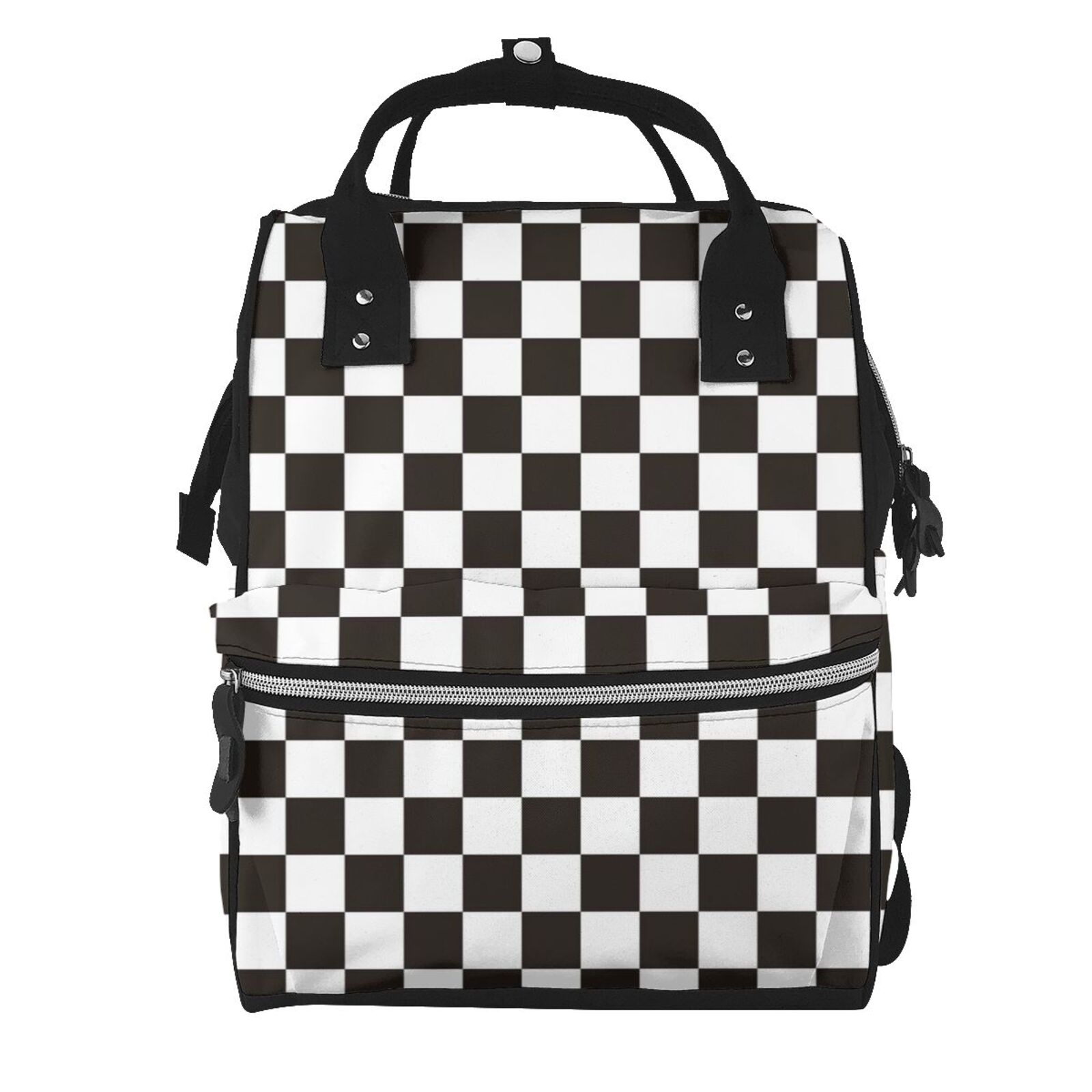 Defioc Black and White Checkerboard for Baby Diaper Bag Backpack - Baby Bag for Boys & Girls - Diaper Backpack - Large Travel Diaper Bags- Baby Registry Search & Shower Gifts