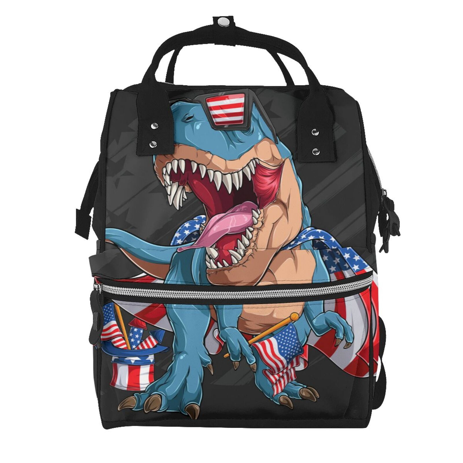 Defioc Blue Dinosaur for Baby Diaper Bag Backpack - Baby Bag for Boys & Girls - Diaper Backpack - Large Travel Diaper Bags- Baby Registry Search & Shower Gifts