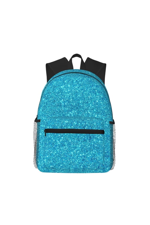 Blue Glitter Pattern Laptop Backpack for Men and Women,Casual Backpack Dayback Sports Bookbag for Travel Running Hiking