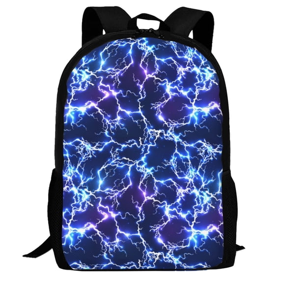 Defioc Blue Lightning1 Pattern Carry on Backpack,16.5x12.5x5.5 Personal Item Bag Carry On Backpack Water Resistant Lightweight Daypack