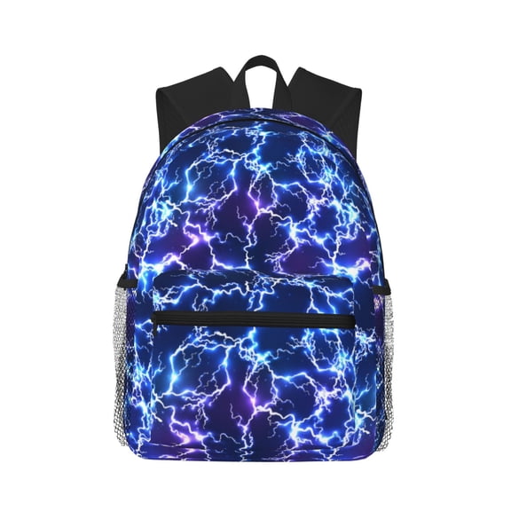Defioc Blue Lightning1 Pattern Laptop Backpack for Men and Women,Casual Backpack Dayback Sports Bookbag for Travel Running Hiking