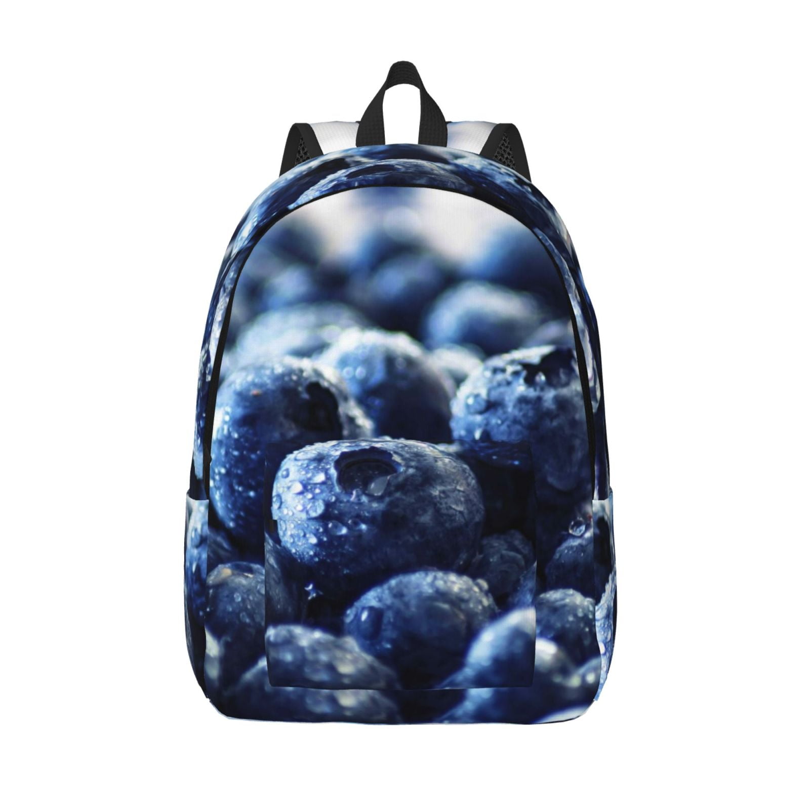 Defioc Blueberry for Canvas Backpack,Travel Rucksack Unisex Knapsack Laptop Backpack for Work & College -Small