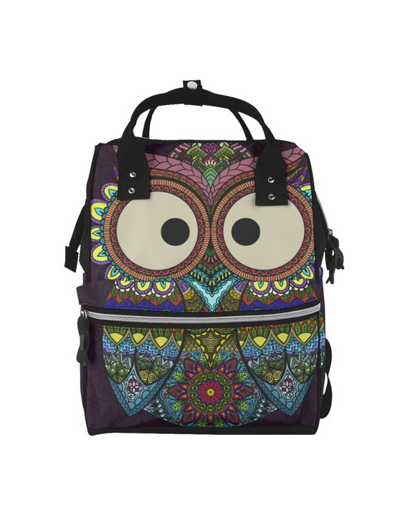 Boho Owl for Baby Diaper Bag Backpack - Baby Bag for Boys & Girls - Diaper Backpack - Large Travel Diaper Bags- Baby Registry Search & Shower Gifts
