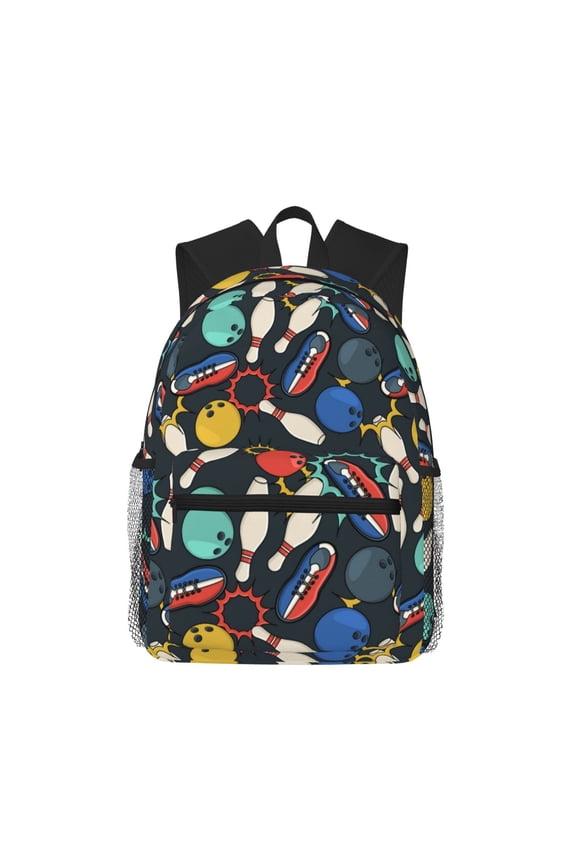 Bowling Ball Pattern Laptop Backpack for Men and Women,Casual Backpack Dayback Sports Bookbag for Travel Running Hiking