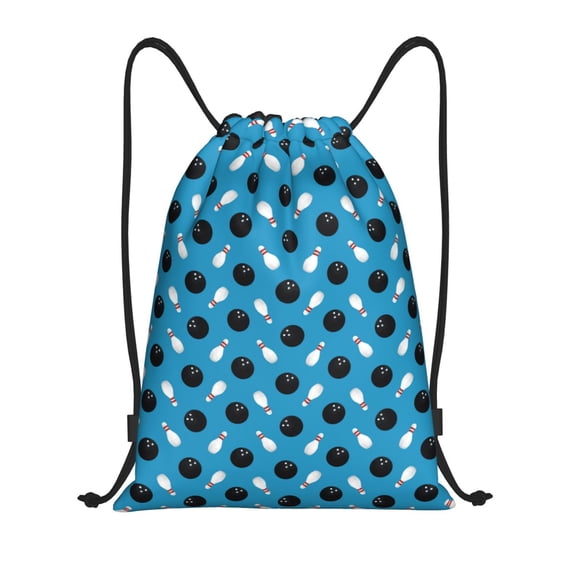 Defioc Bowling Balls for Drawstring Backpack Sports Gym Bag for Women Men Children Adult Sackpack Yoga Bag for Wet Swimming,Gym,and Workout Gear -Medium