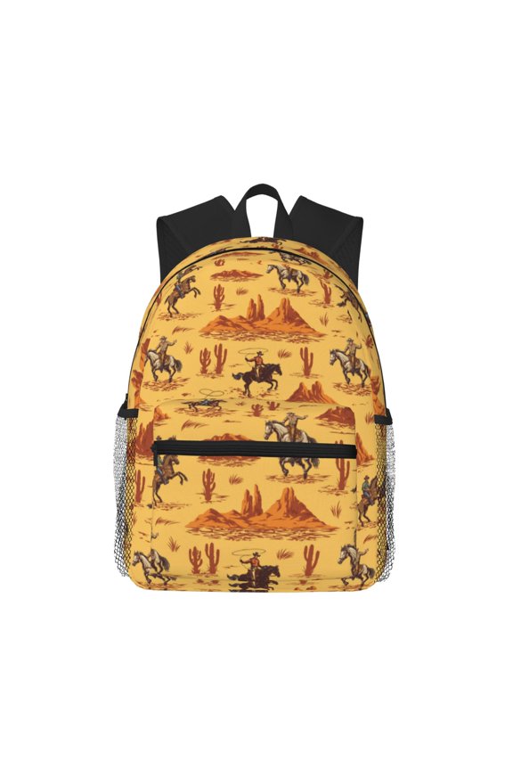 Brave Cowboys Pattern Laptop Backpack for Men and Women,Casual Backpack Dayback Sports Bookbag for Travel Running Hiking