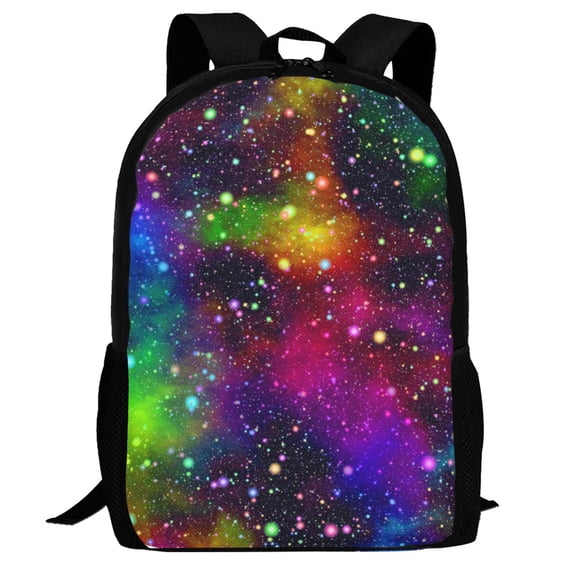 Defioc Bright Universe Pattern Carry on Backpack,16.5x12.5x5.5 Personal Item Bag Carry On Backpack Water Resistant Lightweight Daypack