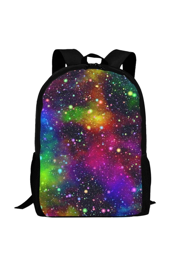 Bright Universe Pattern Carry on Backpack,16.5x12.5x5.5 Personal Item Bag Carry On Backpack Water Resistant Lightweight Daypack