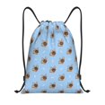 thumbnail image 1 of Defioc Brown French Bulldog for Drawstring Backpack Sports Gym Bag for Women Men Children Adult Sackpack Yoga Bag for Wet Swimming,Gym,and Workout Gear -Small, 1 of 9