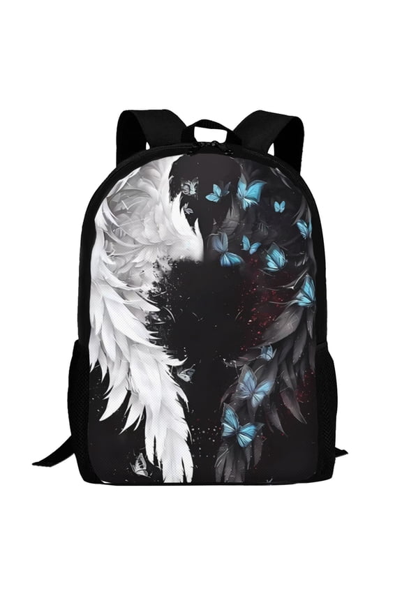 Butterfly Angel Wings Art Pattern Carry on Backpack,16.5x12.5x5.5 Personal Item Bag Carry On Backpack Water Resistant Lightweight Daypack