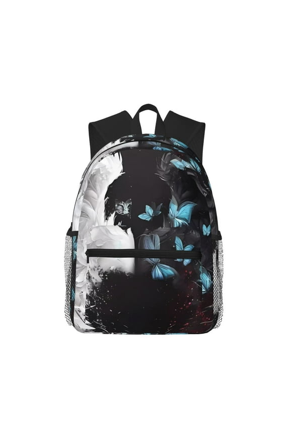Butterfly Angel Wings Art Pattern Laptop Backpack for Men and Women,Casual Backpack Dayback Sports Bookbag for Travel Running Hiking