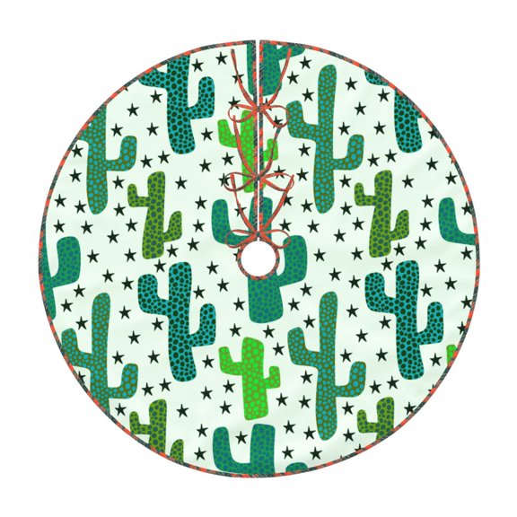 Defioc Cactus 1 for Christmas Tree Skirt Snowman Xmas Tree Skirt Farmhouse Christmas Decorations Tree Mat for Holiday Party Decor-36"