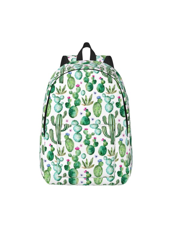 Cactus Plants1 for Canvas Backpack,Travel Rucksack Unisex Knapsack Laptop Backpack for Work & College -Small