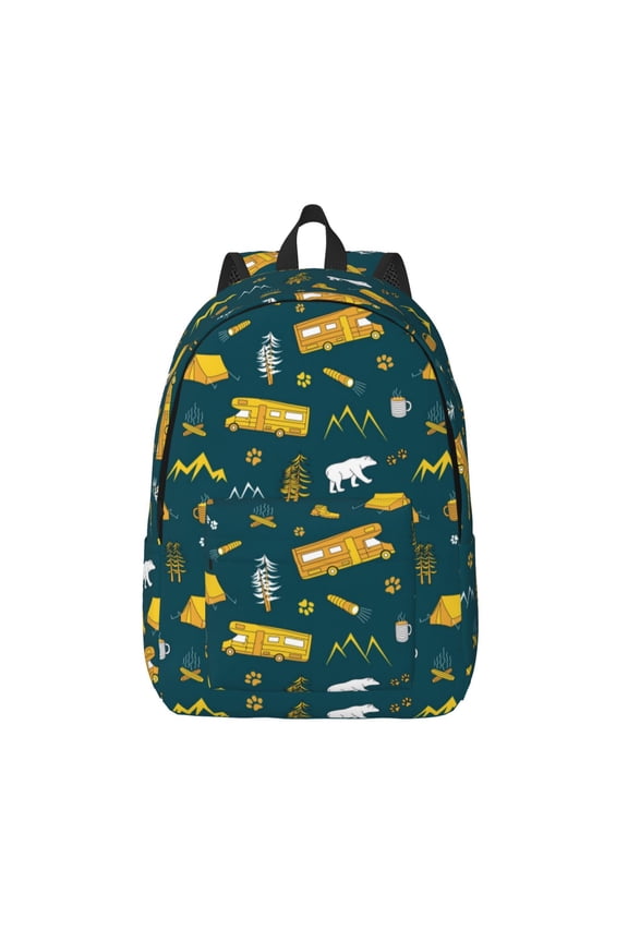 Camping for Canvas Backpack,Travel Rucksack Unisex Knapsack Laptop Backpack for Work & College -Small