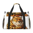thumbnail image 1 of Defioc Cartoon Cheetah With Attitude Print Hand Travel Bag - Foldable Travel Duffel Bags for Men Women -Sport Gym Bag - Overnight Travel Duffel Bag - Adjustable Shoulder Strap, 1 of 6