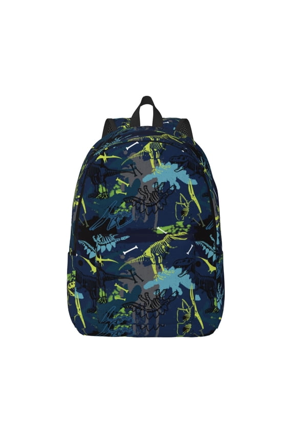 Cartoon Dinosaur for Canvas Backpack,Travel Rucksack Unisex Knapsack Laptop Backpack for Work & College -Medium