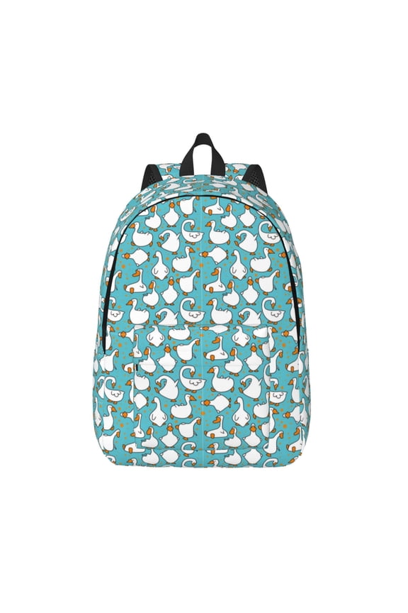 Cartoon Funny Goose for Canvas Backpack,Travel Rucksack Unisex Knapsack Laptop Backpack for Work & College -Medium