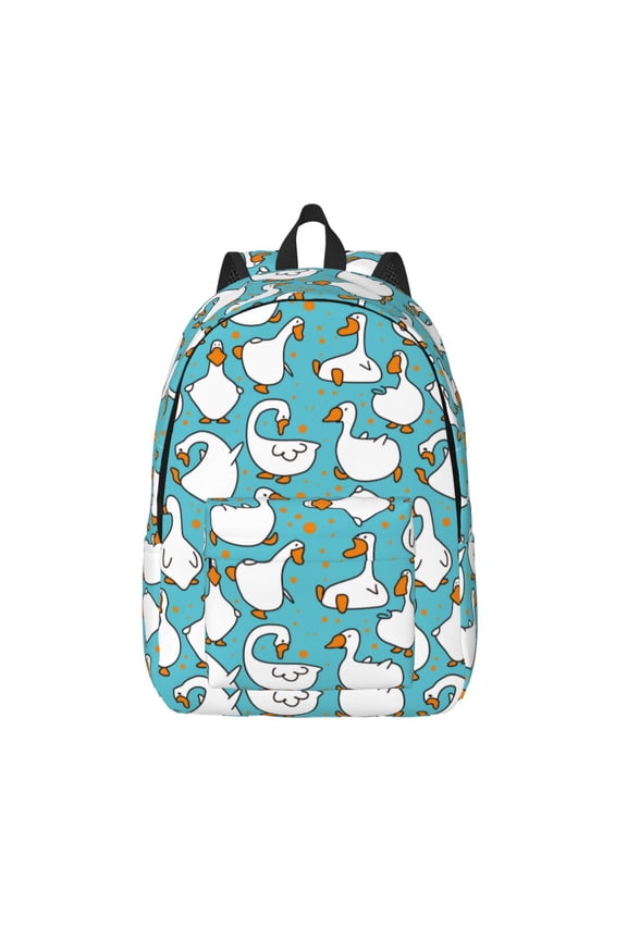 Cartoon Funny Goose for Canvas Backpack,Travel Rucksack Unisex Knapsack Laptop Backpack for Work & College -Medium