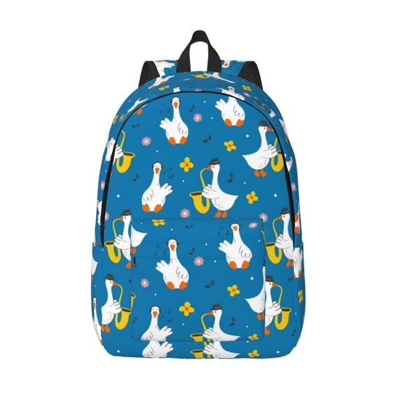 Defioc Cartoon Goose for Canvas Backpack,Travel Rucksack Unisex Knapsack Laptop Backpack for Work & College -Medium