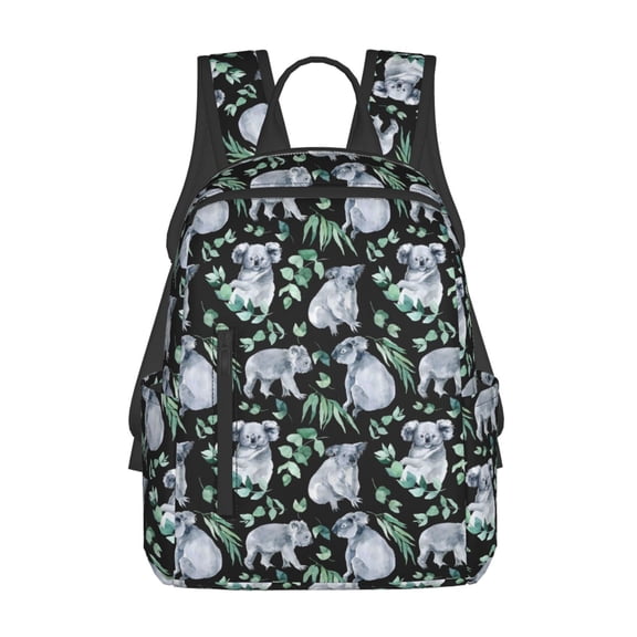 Defioc Cartoon Koala Bear Pattern Travel Laptop Backpack,Lightweight Backpack Travel Hiking Daypack Backpack Work Bag for Men Women